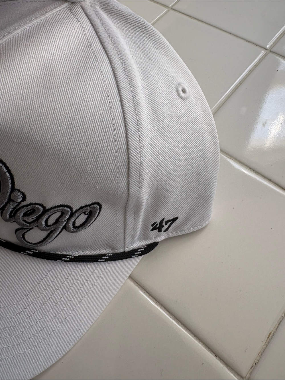 NWOT 47 Brand San Diego Padres Hitch Rope Hat Baseball Cap White $38 - Picture 3 of 6